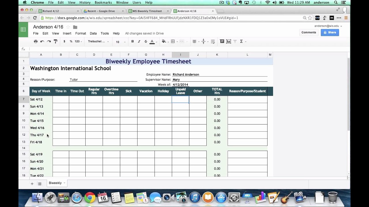 Monthly Timesheet Template Google Docs Luxury How to Make Excel Timesheet Free Timesheet Invoice