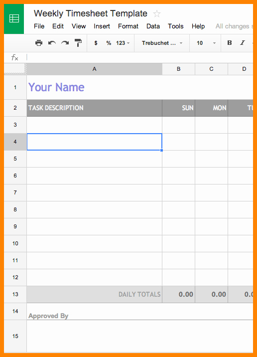 Monthly Timesheet Template Google Docs Unique 8 Google forms Timesheet