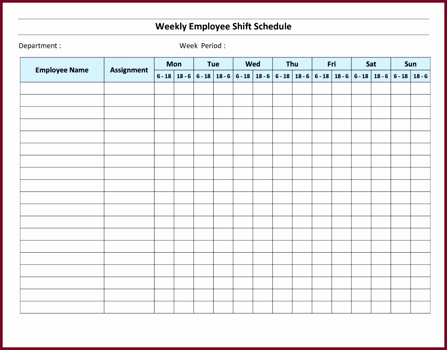 Monthly Work Schedule Template Excel Awesome 7 Monthly Staff Schedule Template Excel Exceltemplates