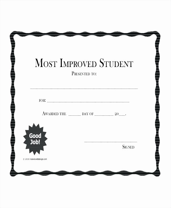 Most Improved Student Award Wording Elegant Mock Certificate Template Best Award Templates Free Ideas