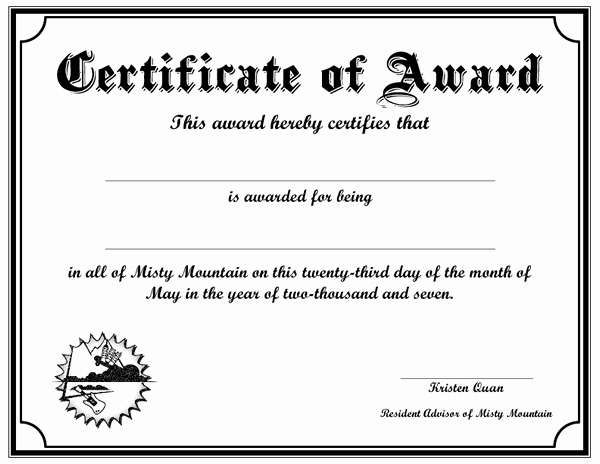 Most Likely to Awards Template Inspirational Most Likely to Awards Template to Pin On