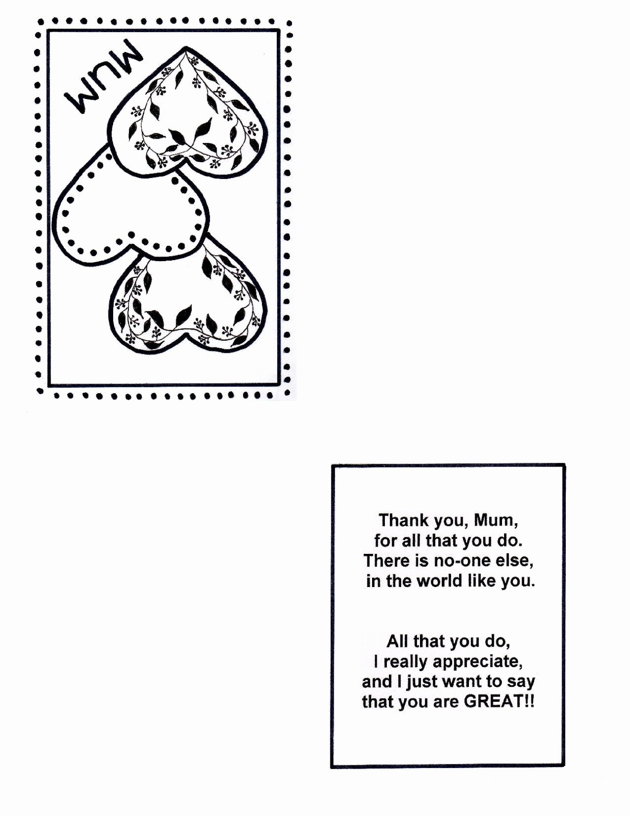 Mother Day Card Templates Free Awesome Early Play Templates Free Mother S Day Heart Cards