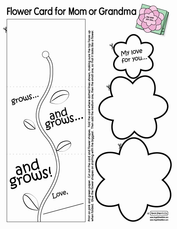Mother Day Card Templates Free Awesome Mothers Day Cards for Preschoolers