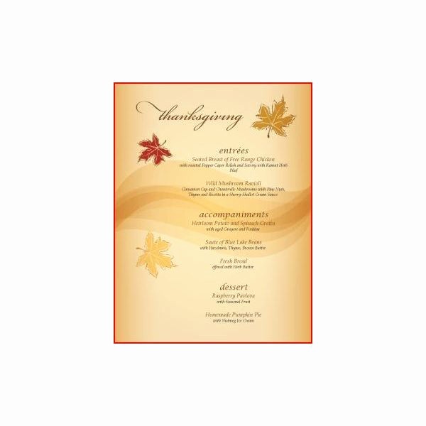 Mother&amp;#039;s Day Menu Template Word Awesome Great Thanksgiving Day Menu Templates to Entice and