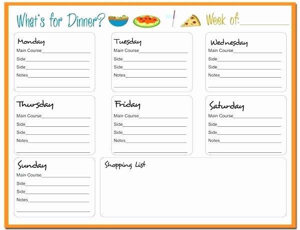 Mother&amp;#039;s Day Menu Template Word Best Of Weight Watchers Meal Planner Template Free Printable Menu