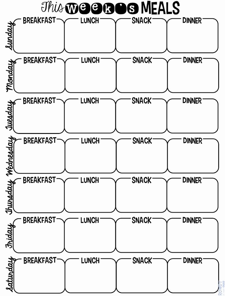 Mother&amp;#039;s Day Menu Template Word New 25 Best Ideas About Weekly Meal Plans On Pinterest