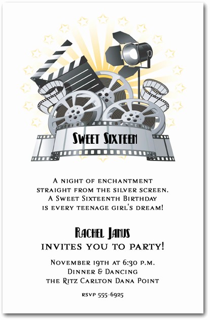 Movie Premiere Invitation Template Free Best Of Movie and Clapboard Invitations
