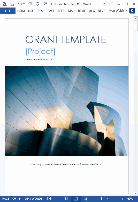 Ms Office Cover Page Template Unique Grant Proposal Template – Ms Word with Free Cover Letter