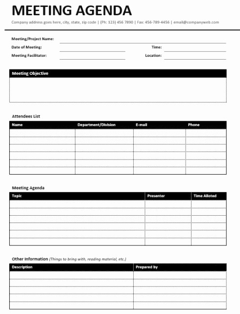 Ms Office Meeting Minutes Template New 15 Free Team Meeting Agenda Templates