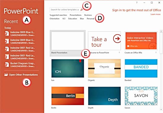 Ms Office Power Point themes Best Of Presentation Gallery In Powerpoint 2016 for Windows