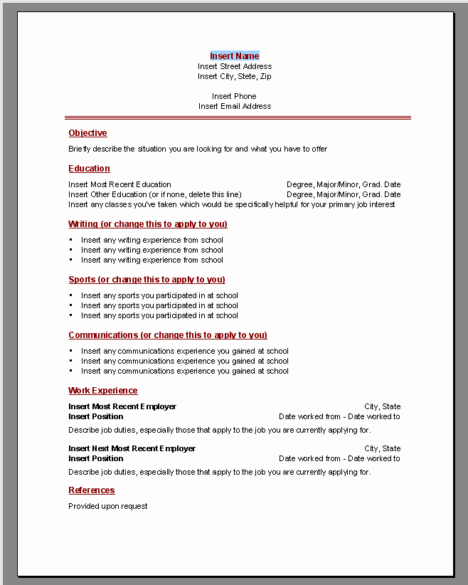 Ms Office Word Resume Templates Best Of Microsoft Word Resume Templates