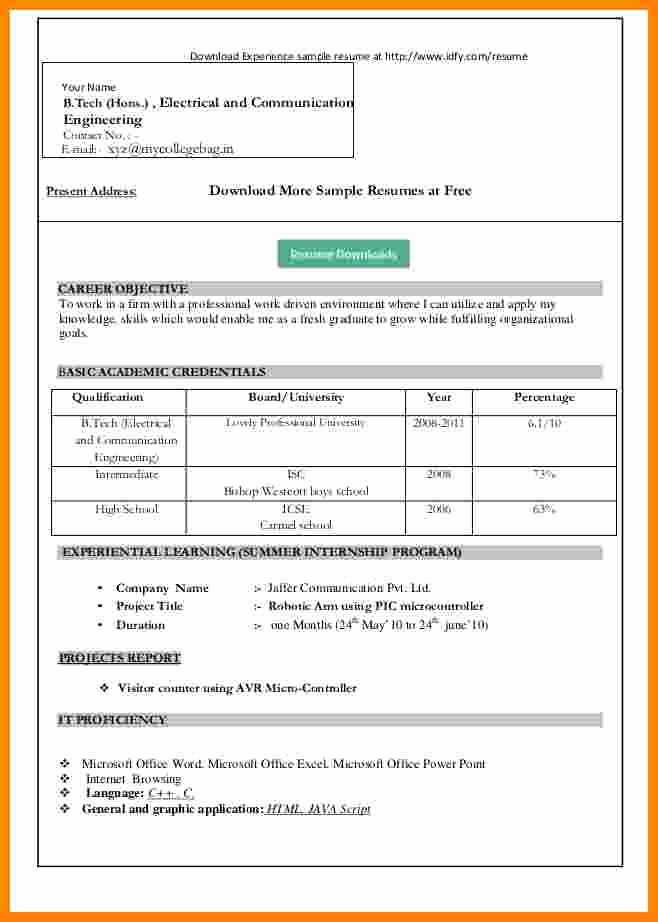 Ms Word 2007 Resume Templates Inspirational 9 Cv format Ms Word 2007