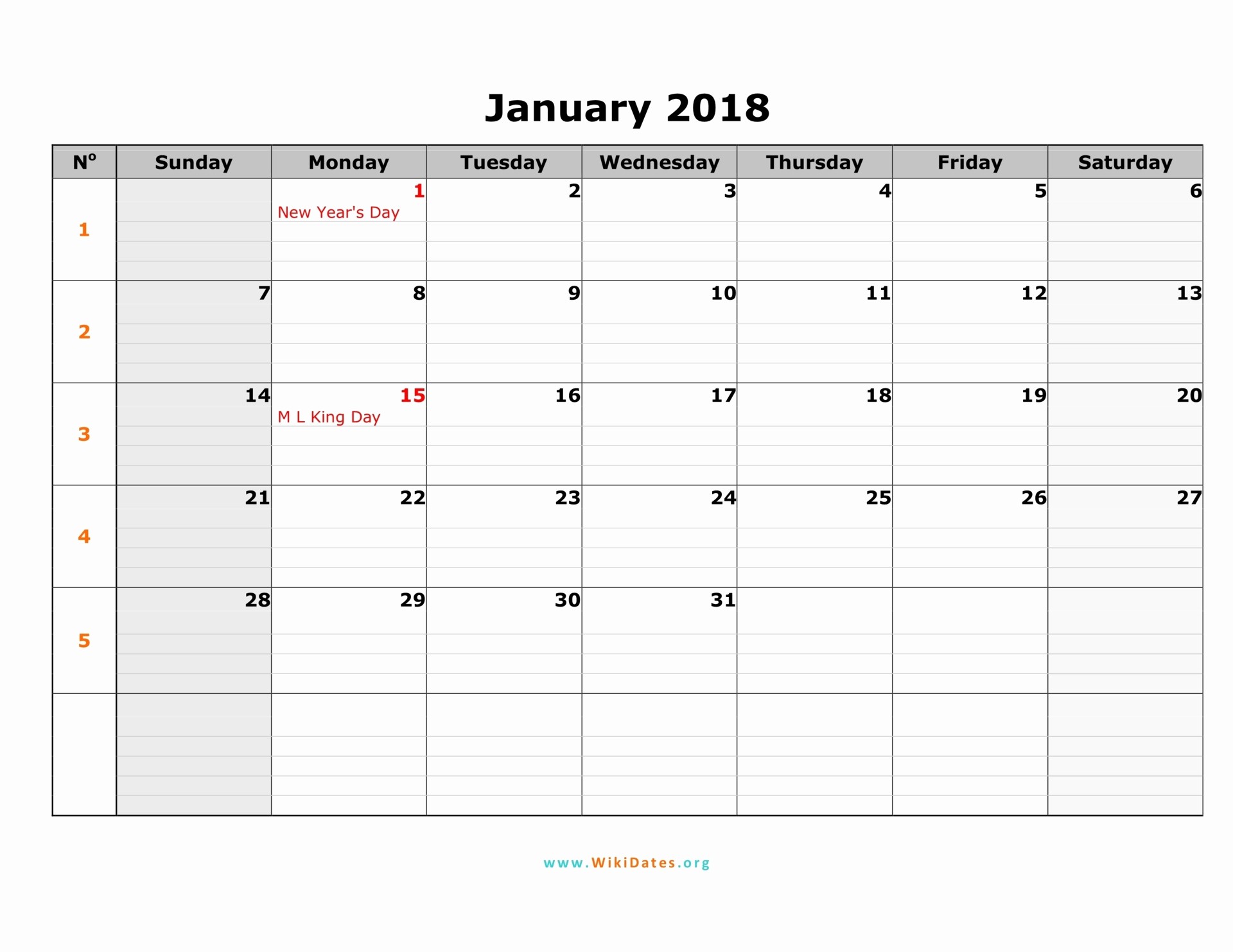 Ms Word Calendar Template 2018 Fresh January 2018 Calendar Word