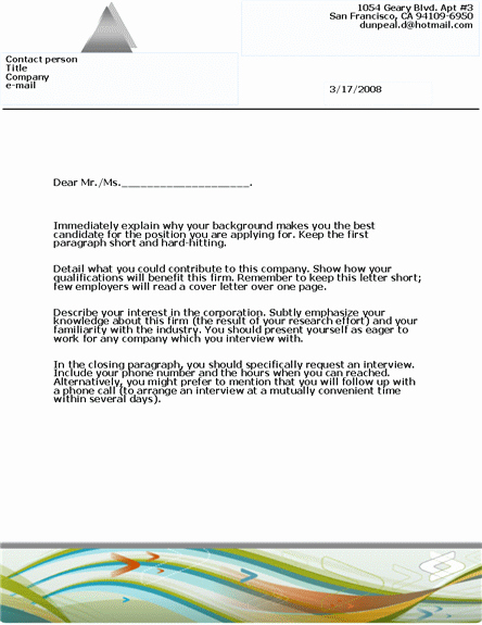 Ms Word Cover Letter Template Best Of Cover Letter Resume – Microsoft Word Templates