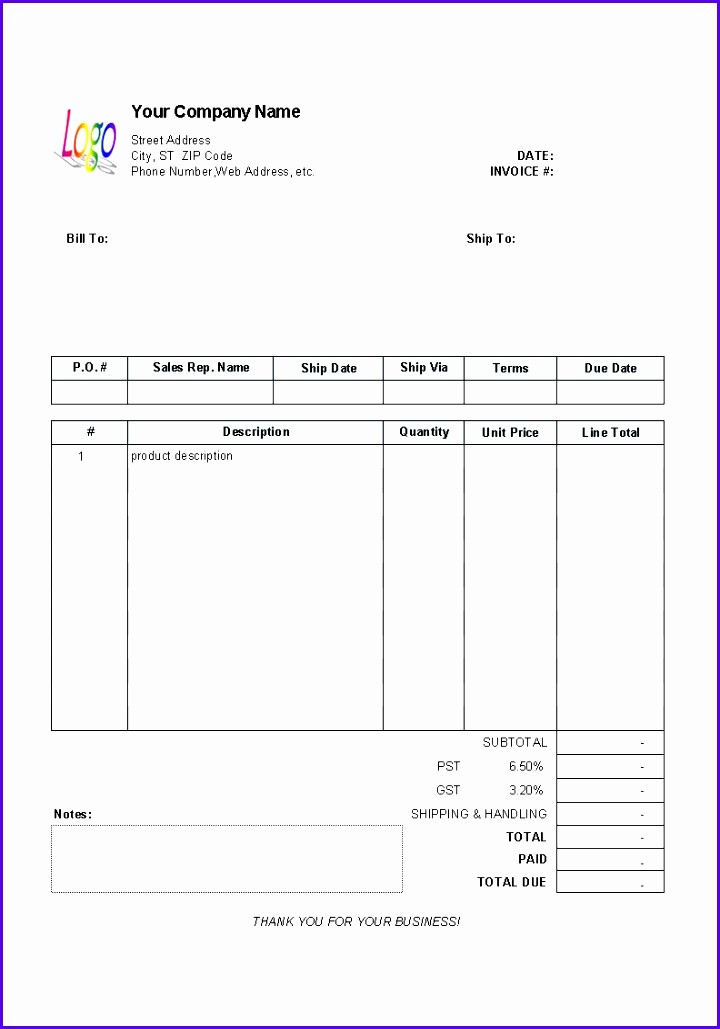 Ms Word Invoice Template Download Fresh 9 Microsoft Excel Invoice Template Free Download