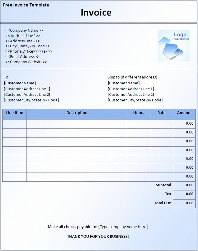 Ms Word Invoice Templates Free Beautiful 10 Best Of Free Billing Invoice Template Medical