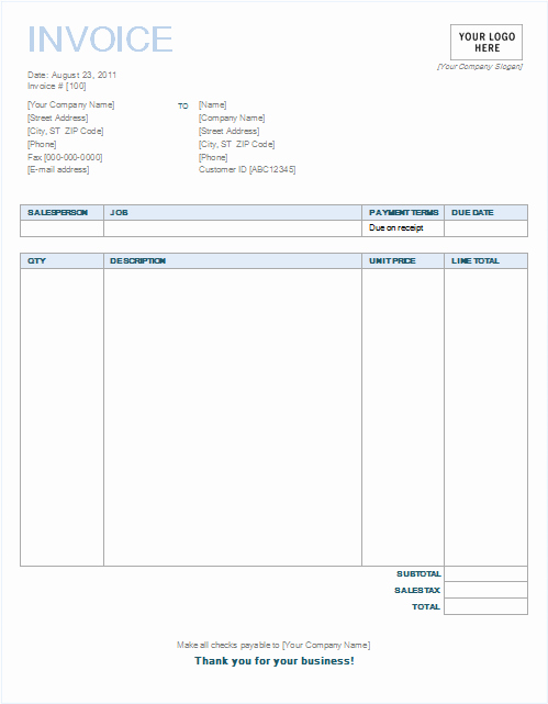 Ms Word Invoice Templates Free Beautiful Editable Invoice Template Word Simple Basic Invoice