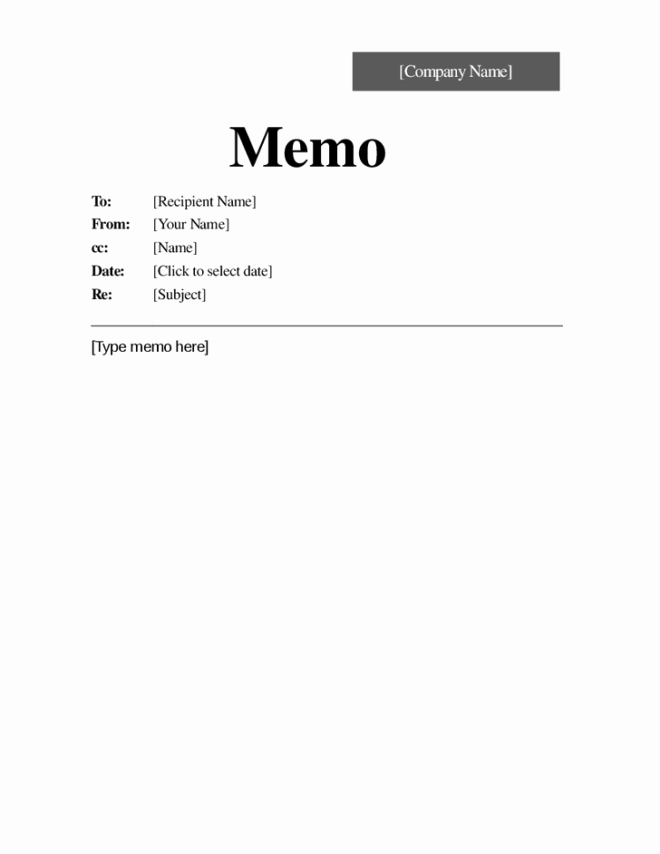 Ms Word Memo Templates Free Luxury Excellent Business Memo Template for Microsoft Word