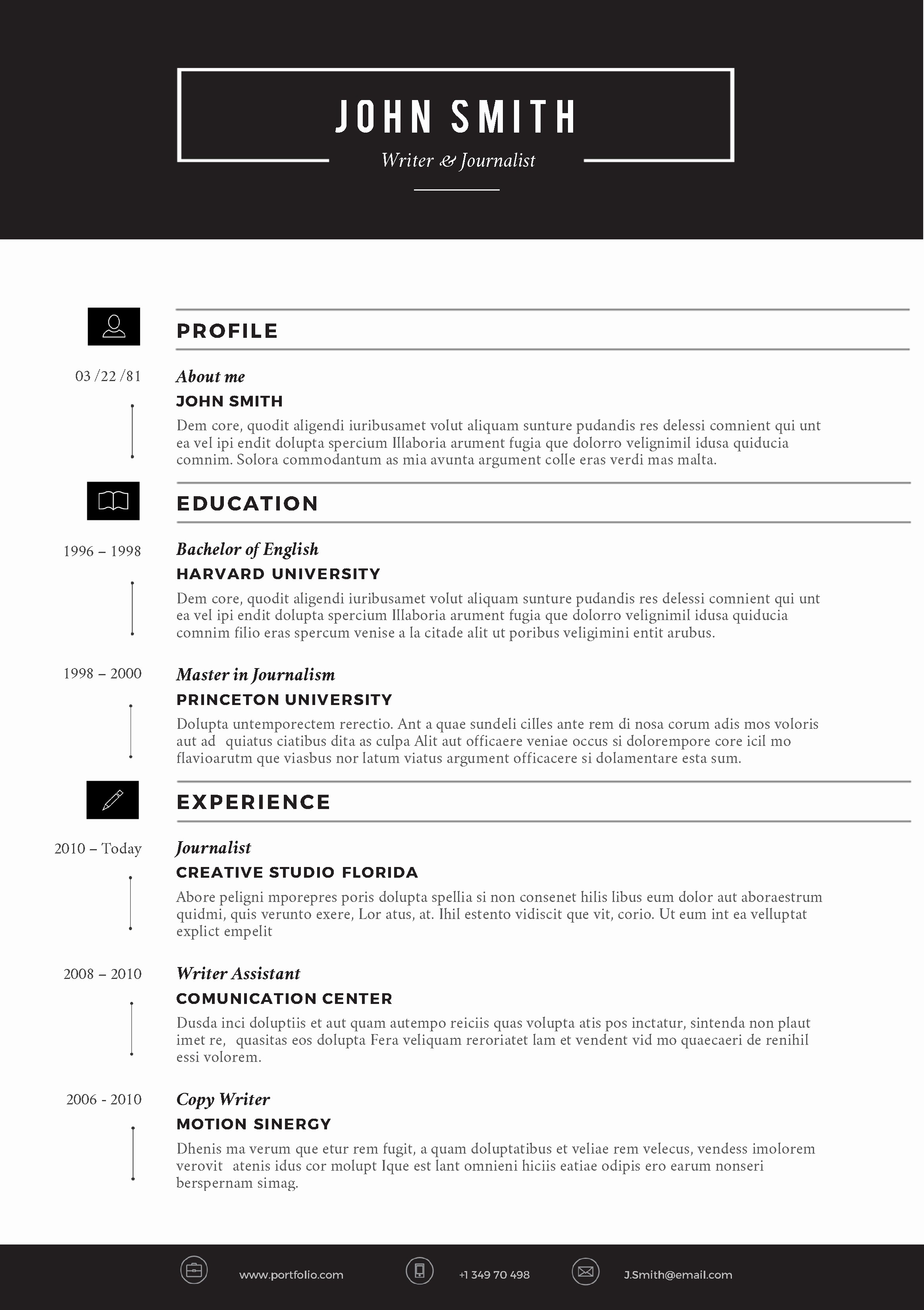 Ms Word Resume Templates Free Awesome Cvfolio Best 10 Resume Templates for Microsoft Word