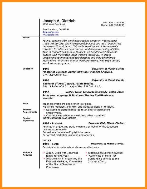 Ms Word Templates for Resume Inspirational 6 Resume Templates for Microsoft Word 2010