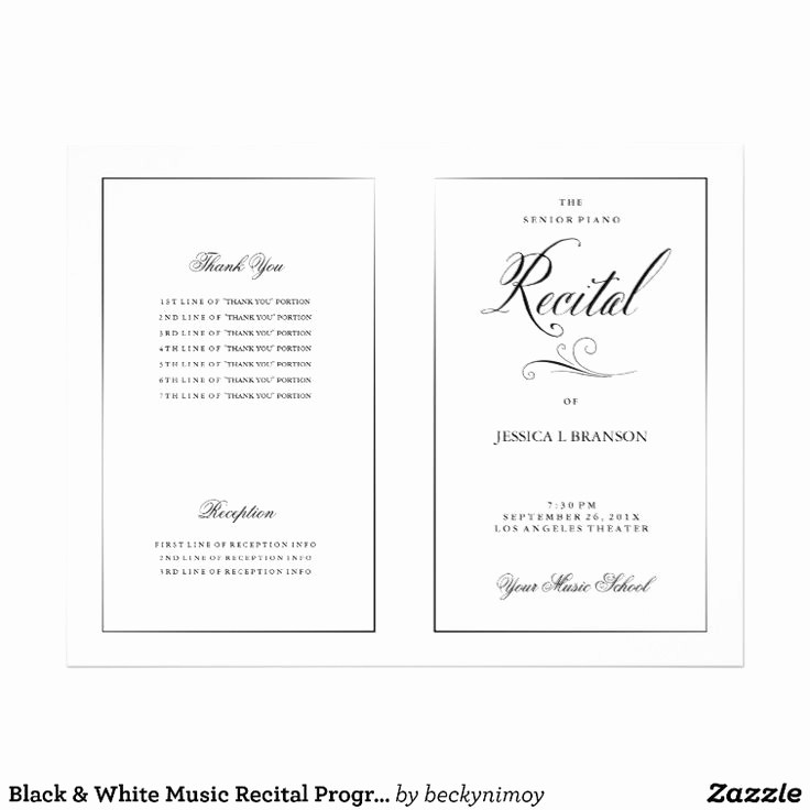 50 Music Recital Program Templates Free 