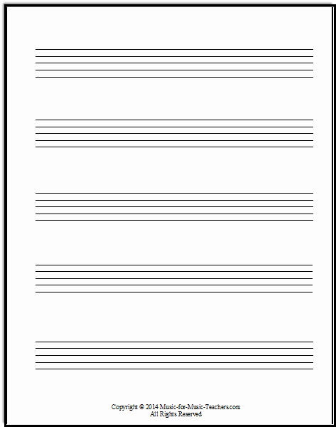 Music Staff Paper with Notes Awesome Staff Paper Pdfs Download Free Staff Paper