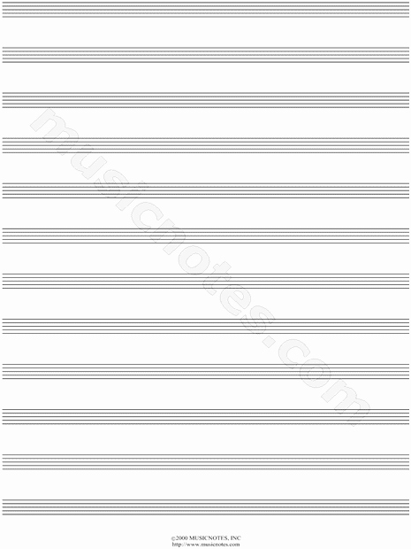 Music Staff Paper with Notes Beautiful Musicnotes &quot;manuscript Paper 12 Stave Free Blank