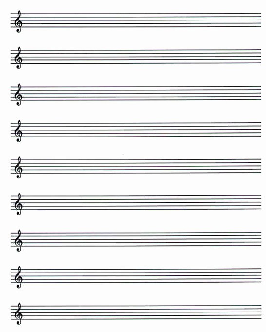 Music Staff Paper with Notes Best Of Printable Staff Paper