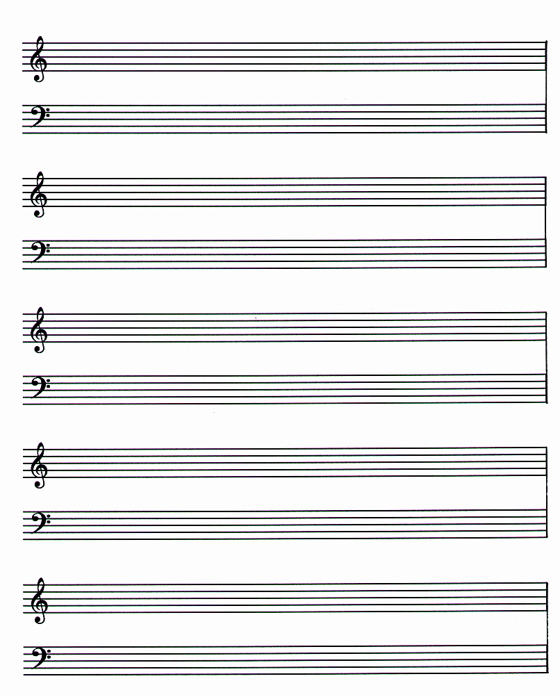 Music Staff Paper with Notes Fresh Print Off Your Own Piano Sheet Music to Fill In