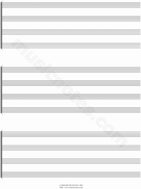 Music Staff Paper with Notes Luxury Musicnotes &quot;manuscript Paper for Quartet Free Blank