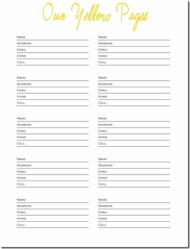 Name and Phone Number Template Elegant 7 Best Of Phone Contact List Template Printable
