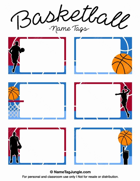 Name Tag with Photo Template Fresh Free Printable Basketball Name Tags the Template Can Also