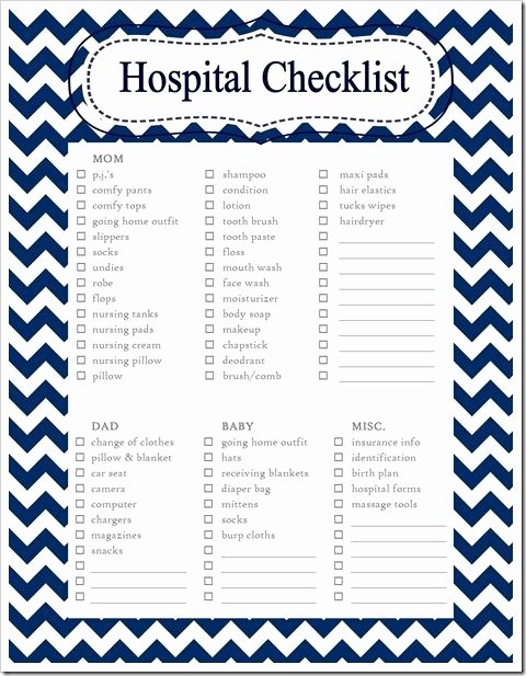 New Born Baby Check List Luxury Hospital Checklist New Baby