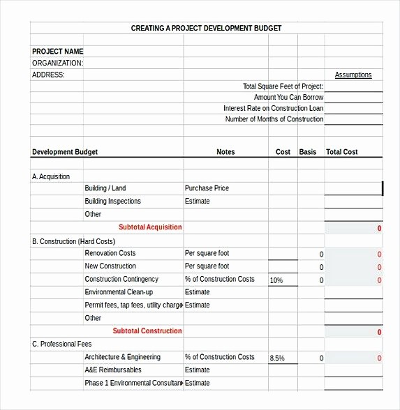 New Home Construction Budget Worksheet Inspirational Construction Bud Excel Template 9 Construction Bud