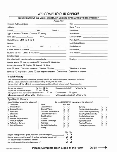New Patient Health History form Awesome Patient forms