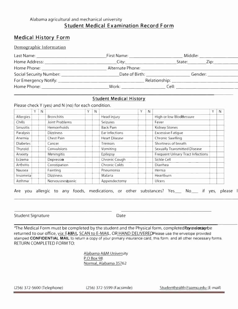New Patient Health History form New Patient History form Template New Patient Medical History
