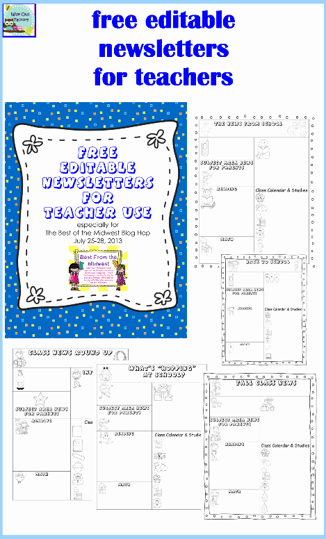 News Letter Templates for Teachers Inspirational 350 Free Educational Resources Such as Pdfs