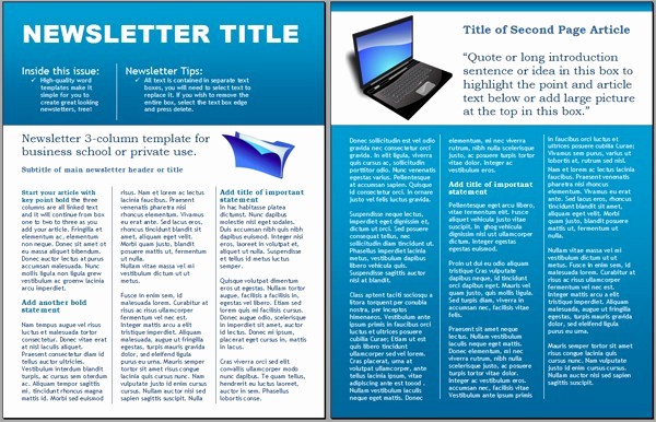 News Letter Templates In Word Elegant Free Business Newsletter Templates for Microsoft Word