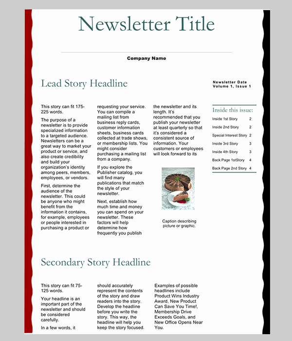 News Letter Templates In Word Inspirational 7 Newsletter Word Templates Word Excel Pdf Templates