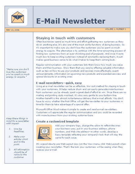 newsletter templates for word
