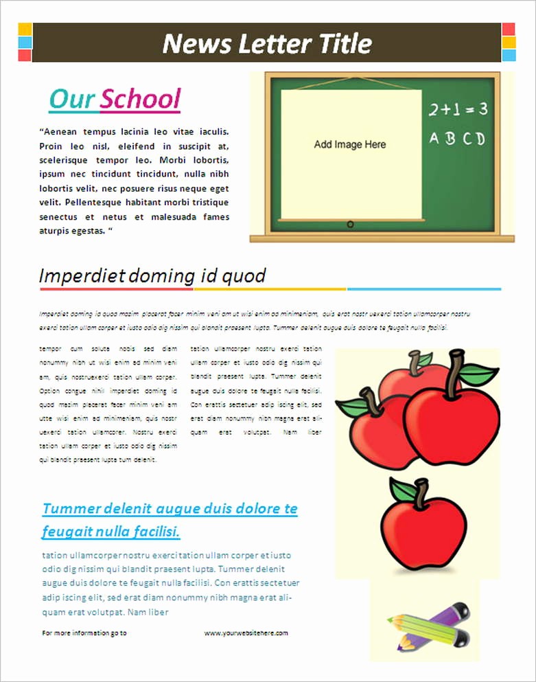 News Letter Templates In Word Unique School Newsletter Templates