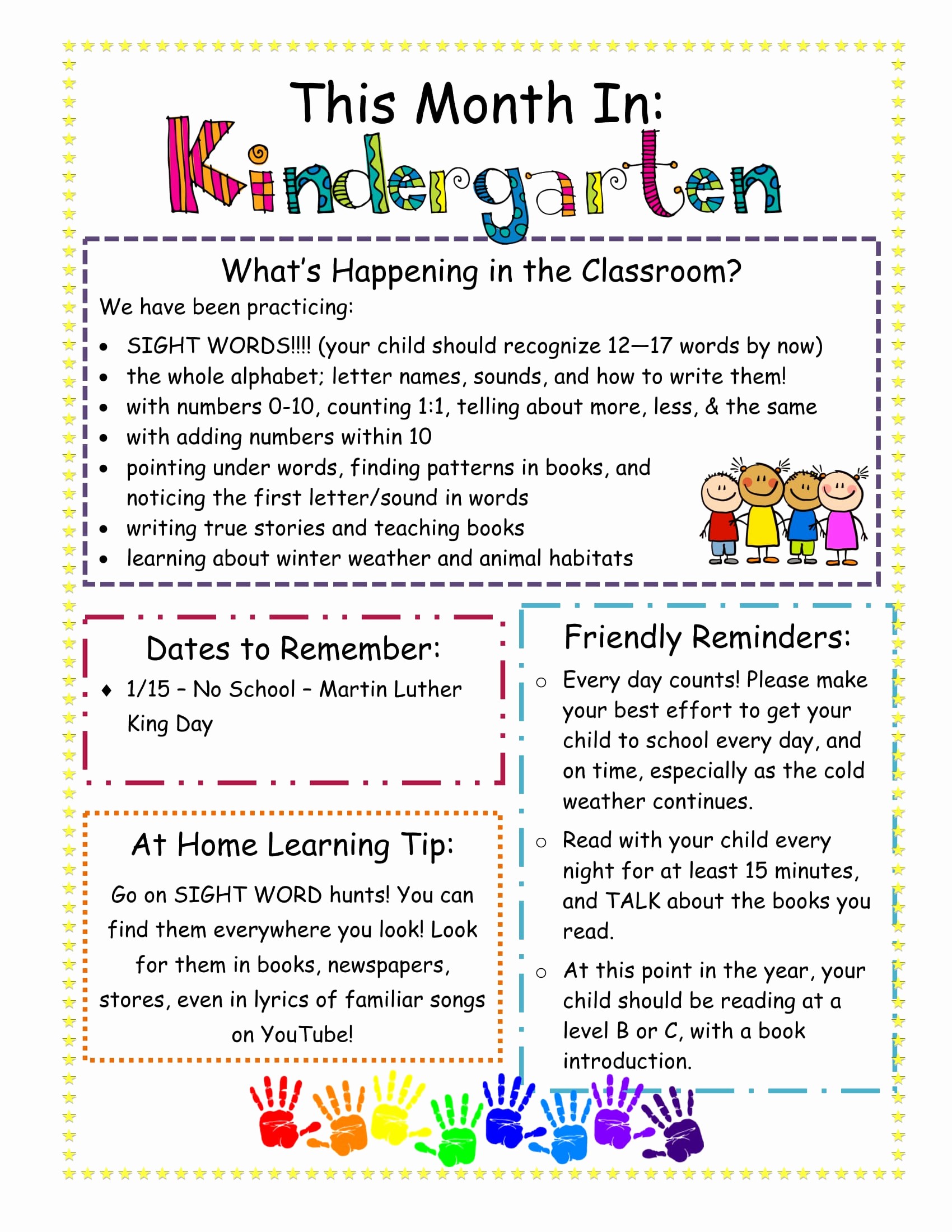 examples of parents newsletters for 2nd grade