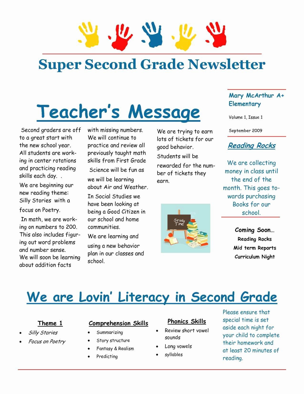 sample of newsletter for preschool parents