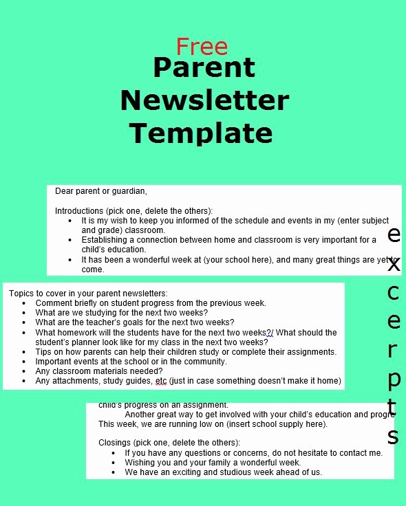 Newsletter for Parents From Teachers Lovely Best 10 Parent Newsletter Template Ideas On Pinterest