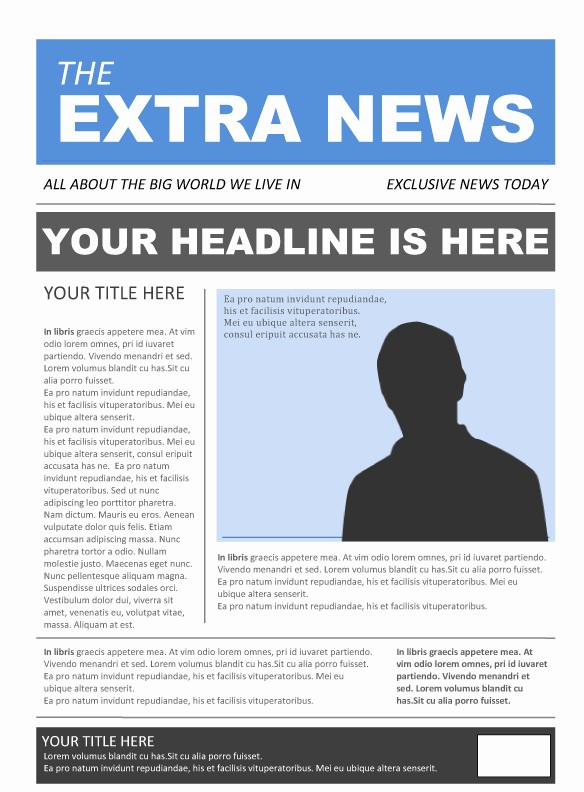 Newspaper Article Template Microsoft Word Awesome New Blog E Newspaper Template