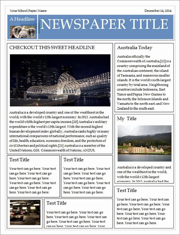 Newspaper Article Template Microsoft Word Best Of 42 Amazing Newspaper Templates