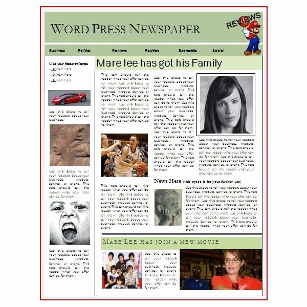 Newspaper Article Template Microsoft Word Lovely Newspaper Layout Templates Excellent sources to Help You