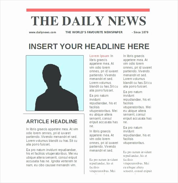 Newspaper Template for Word 2010 Luxury Word Front Page Template – Rightarrow Template Database