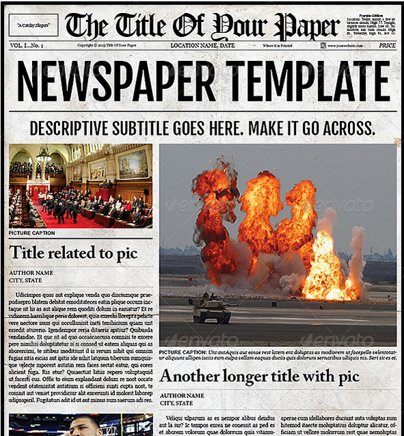 Newspaper Template for Word 2013 New Old Newspaper Template