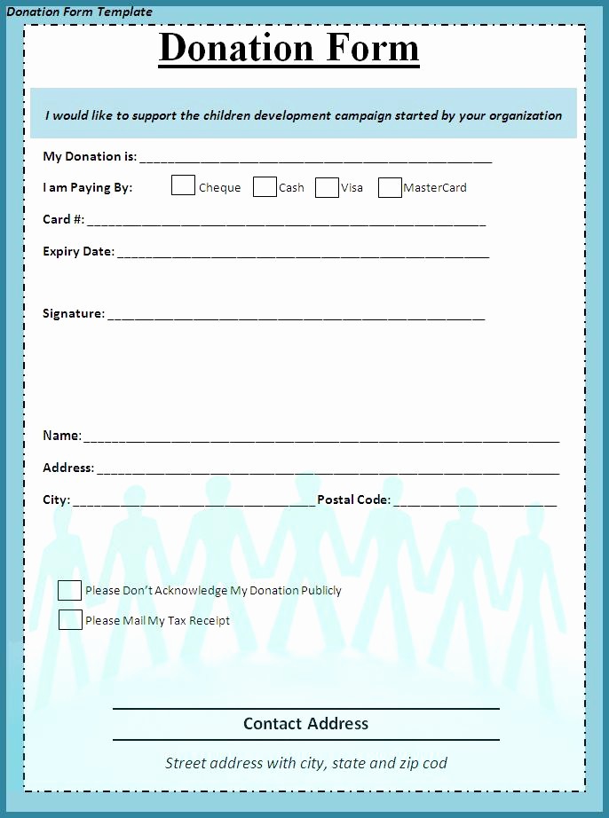Non Profit Donation form Template Best Of Donation form Template Free formats Excel Word